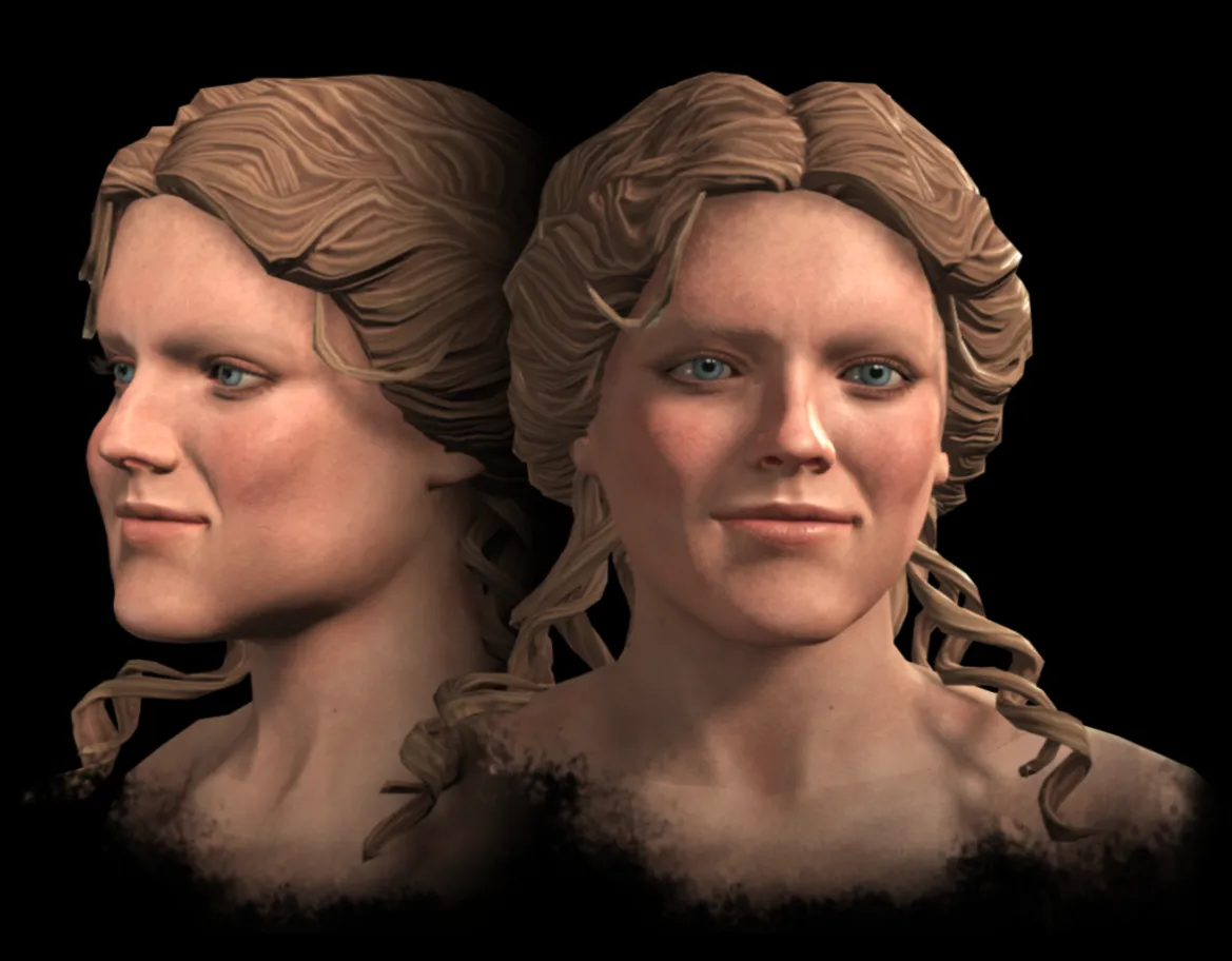 Maleficent-Task-6349 CK3 self-insert shown from the front and side