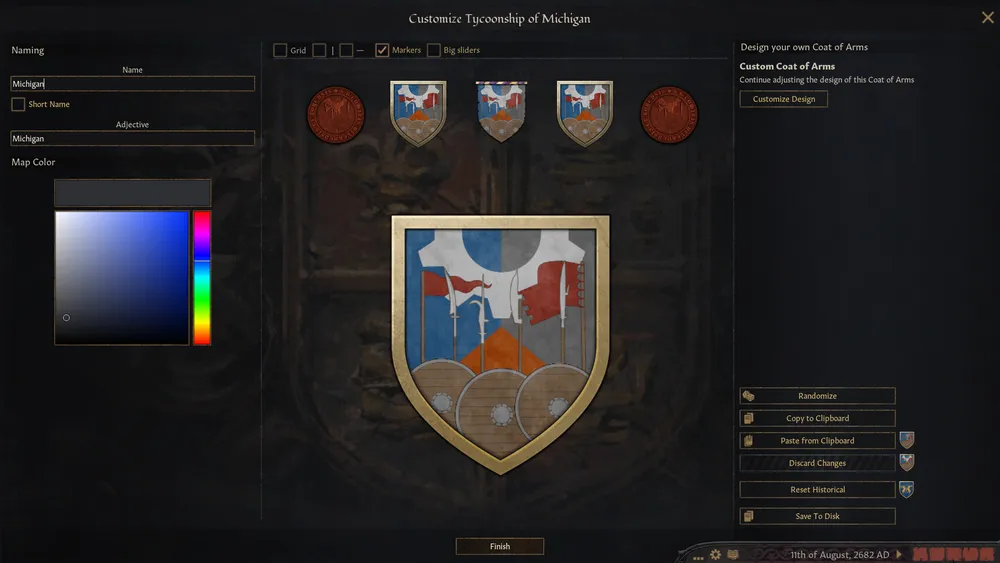 After the End industrialist coat of arms in the CK3 designer